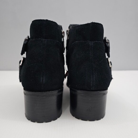 NEW Blondo Ankle Bootie Womens 10 Black Suede Waterproof Low Heel Fall Winter - Picture 7 of 13